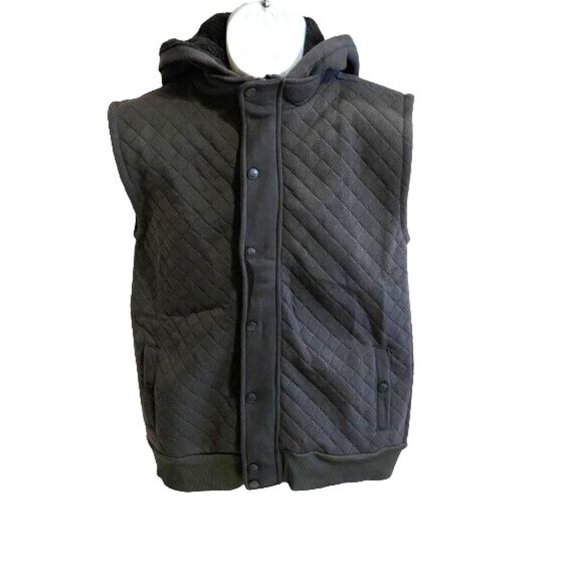 American Hawk Other - American Hawk Gray  Fleece Lined Zipper/Button Up Puffer vest Sz 14/16